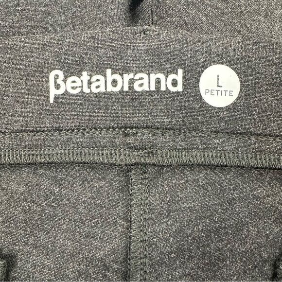 BEATABRAND Boot-Cut Classic Dress Pant Yoga Pant in Charcoal Gray Sz L Petite - Picture 7 of 8